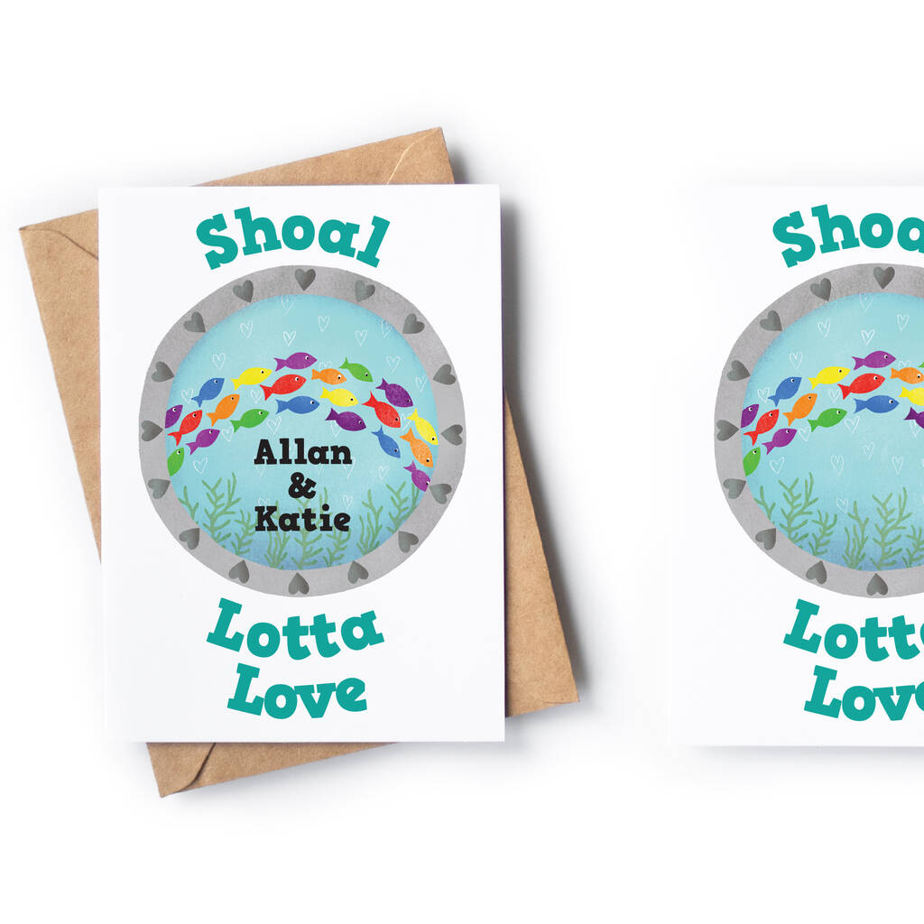 Shoal Lotta Love Card, Can Be Personalised, 1 of 3