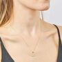 Personalised Solid 9ct Yellow Gold 12mm Disc Necklace, thumbnail 2 of 9