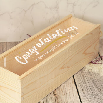 Congratulations Champagne Bottle Box With Clear Lid, 2 of 3