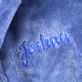 Personalised Dusty Blue Baby Dressing Gown, thumbnail 3 of 8