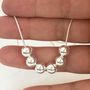 60th Birthday Handmade Silver Bead Necklace, thumbnail 3 of 6