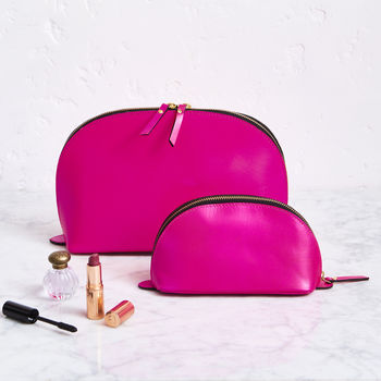 Matching Leather Toiletry Bag And Make Up Bag, 8 of 12