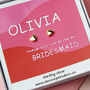 Thank You For Being My Bridesmaid Quote Earrings, thumbnail 2 of 7