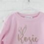 Easter Bunny Ears Personalised Embroidered Sweatshirt, thumbnail 9 of 10