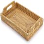 Rectangular Rattan Woven Serving Tray, thumbnail 4 of 6