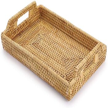 Rectangular Rattan Woven Serving Tray, 4 of 6