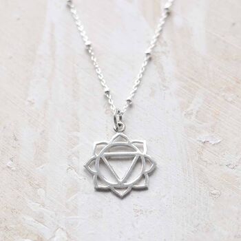 Sterling Silver Large Solar Plexus Chakra Necklace, 4 of 4