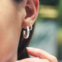 Chunky Classic Sterling Silver Hoop Earrings, thumbnail 1 of 3