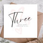 Three Years Anniversary Card | Cute For Boyfriend / Girlfriend, thumbnail 1 of 3