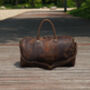 Genuine Leather Holdall Dark Brown, thumbnail 11 of 12