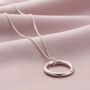 Personalised Double Secret Script Ring Necklace, thumbnail 4 of 10