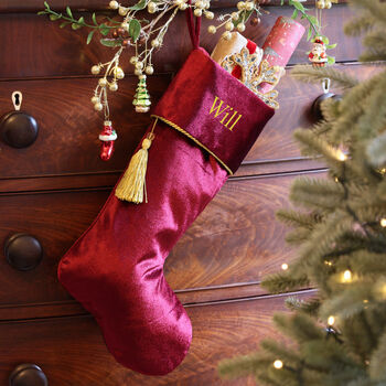 Personalised Luxury Velvet Christmas Stockings, 2 of 6