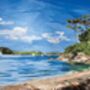 Porth Saxon Beach Handmade Greeting Card, thumbnail 3 of 4