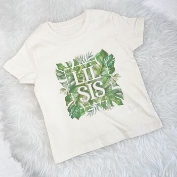 Botanical Big Sis Lil Sis Matching T Shirt Set, 2 of 4