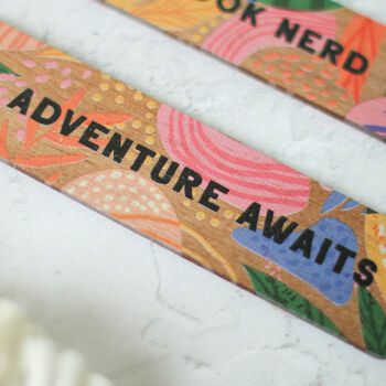 Bright Bookmark, Adventure Awaits, Book Nerd, 4 of 5