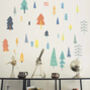 Pastel Colours Woodland Trees Wall Vinyl Stickers, thumbnail 9 of 9