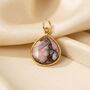 18ct Gold Plated Genuine Pink Opal Pendant Charm, thumbnail 1 of 2