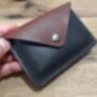 Black And Brown Handmade Leather Card Wallet, thumbnail 3 of 9