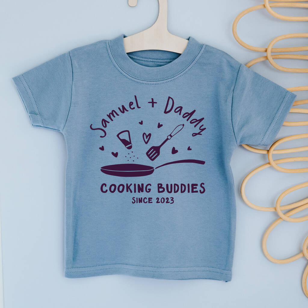Cooking Buddies Personalised Children's T Shirt, 1 of 8