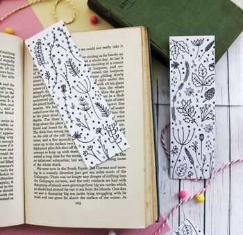 Wildflower Doodles Bookmarks Set Of Two, 6 of 6