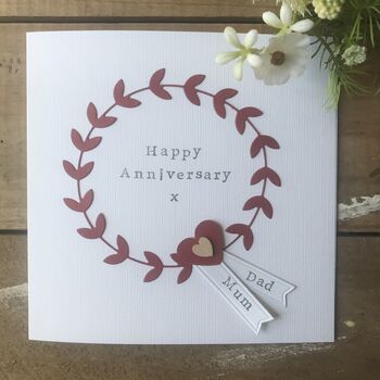 Personalised Heart Anniversary Card, 3 of 8
