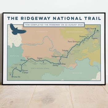 Personalised Ridgeway Map Art Print, 6 of 11