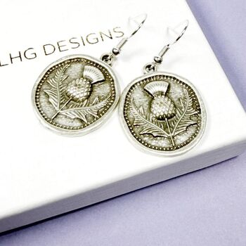 Caledonia Thistle Earrings Scottish Gift, 5 of 7
