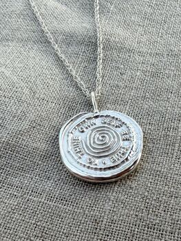 Sterling Silver Handmade Self Love Talisman Pendant, 4 of 10