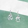 Sterling Silver Interlinking Circle Drop Earrings, thumbnail 1 of 6