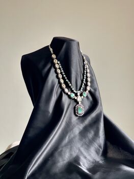 Afsaney Polki Necklace And Earrings Set, 6 of 7