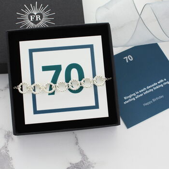 70th Birthday Personalised Bracelet, 3 of 5