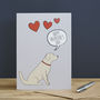 Golden Retriever Valentine's Day Card, thumbnail 2 of 2