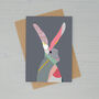 Rabbit Hare Greetings Card, thumbnail 1 of 4
