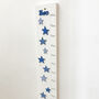 Personalised Blue Stars Wooden Height Chart, thumbnail 1 of 12