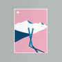 Personalised Ski Mountains Fine Art Poster Print, thumbnail 3 of 4