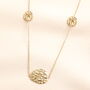Hammered Pebble Long Chain Necklace, thumbnail 1 of 2