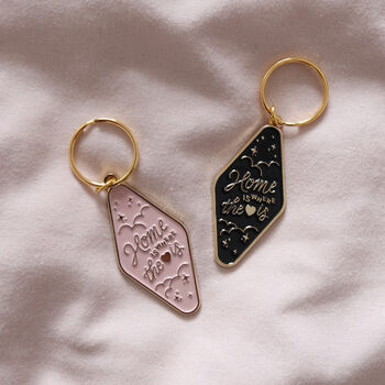Home Is Where The Heart Is Keyring | Housewarming Gift, 2 of 7