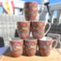 Set Of Six Aspen Mugs In Red Strawberry Thief, thumbnail 3 of 12