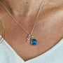 Silver Initial And Birthstone Crystal Necklace, thumbnail 3 of 9