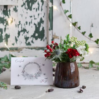 Fresh Flower Christmas Posy And Card, 6 of 7