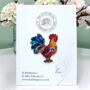 Rooster Colourful Cockerel Chicken Enamel Pin, thumbnail 1 of 9