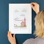 Christening Gift Personalised Baptism Fine Art Print, thumbnail 1 of 3