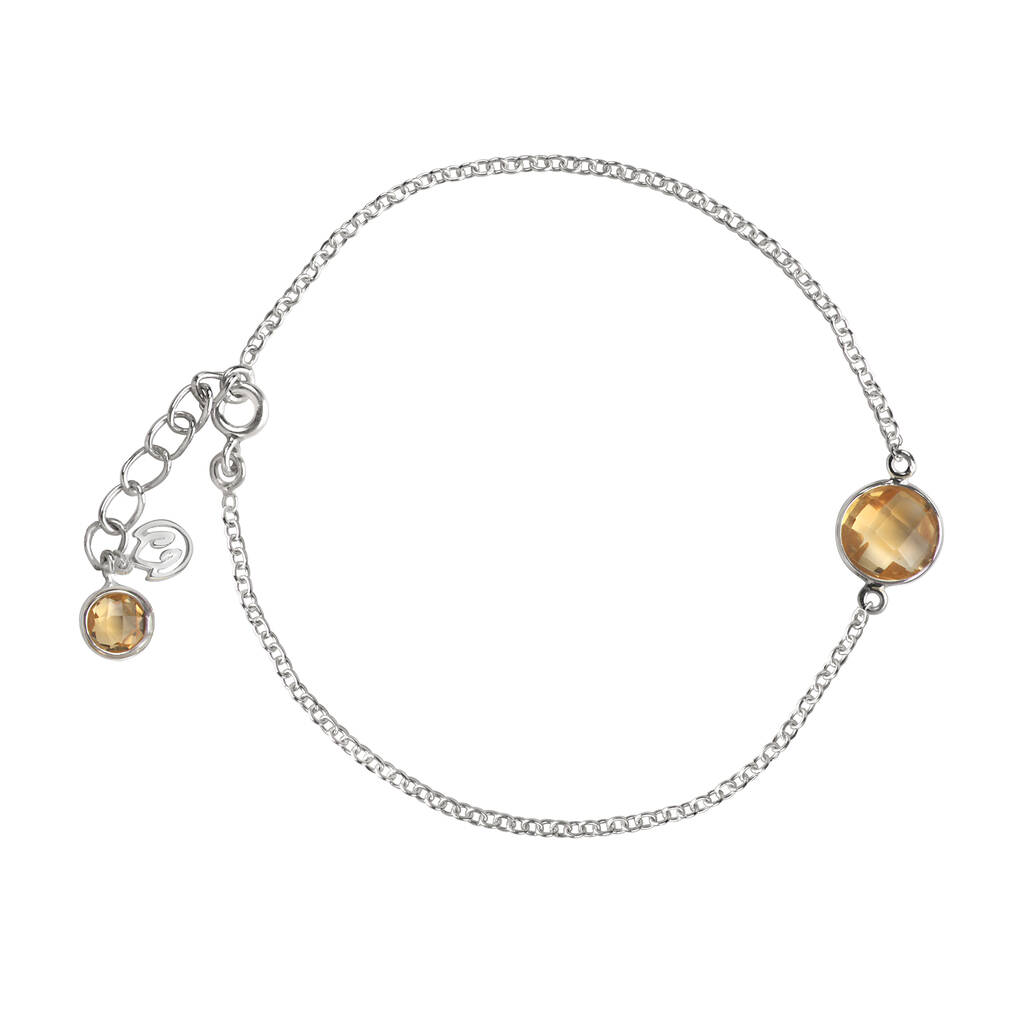 Silver hot sale citrine bracelet