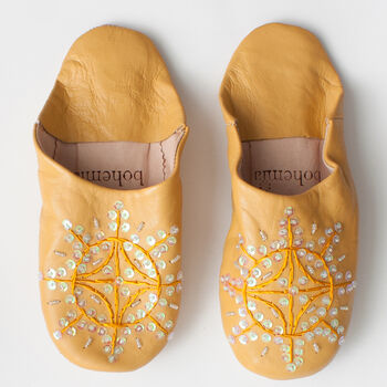 Leather Sequin Babouche Slippers | New Colours Added, 7 of 12