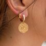 Celestial Moon Pendant Statement Hoops, thumbnail 3 of 5