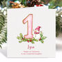 Personalised Baby's First Christmas Card For Daughter, Granddaughter, Niece Or Goddaughter, thumbnail 1 of 6