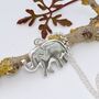 Lucky Indian Elephant Necklace, Trunk Up, thumbnail 4 of 7