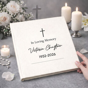 Personalised Photo Album – In Loving Memory Cross Design, 2 of 3