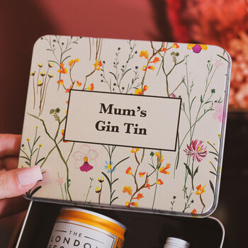 Personalised Floral Mother's Day Gin Tin Gift For Her, 3 of 4
