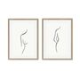 Female Nude Drawings Print Set Of Two, thumbnail 8 of 9